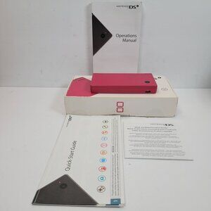 Nintendo DSi Console Pink Handheld With Stylus & Charger Includes Manuals